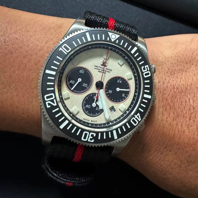 Titanium Sport Watch - Tactical Frog Men Chronograph Watch 44.3mm