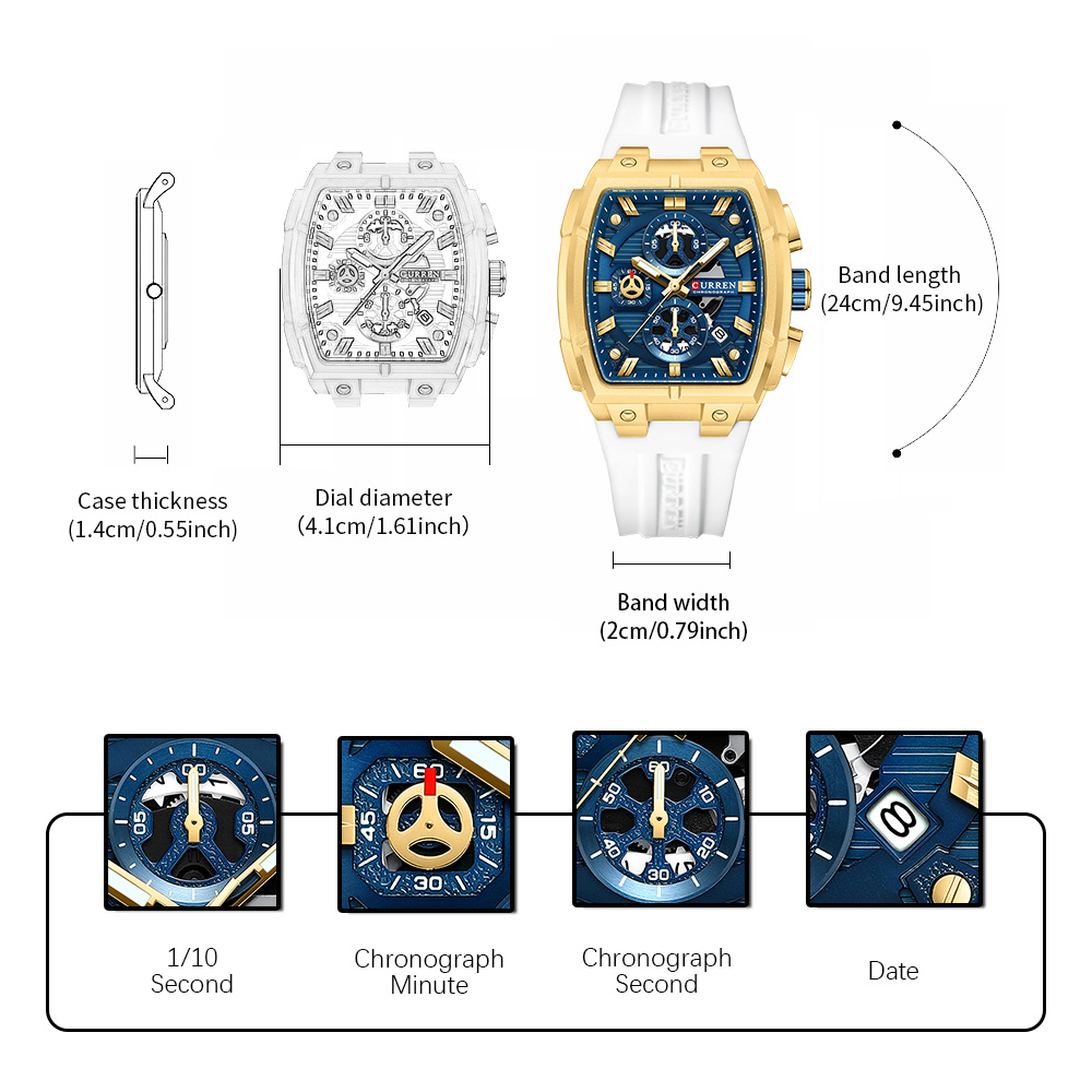 CURREN Luxury Vintage Watch fo - Luxury Watch Uk 评论和价格