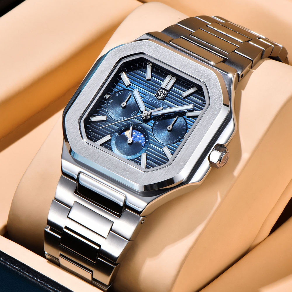 BENYAR New 37mm Mens Watch Top - Luxury Quartz Watch Brands 评论和价格