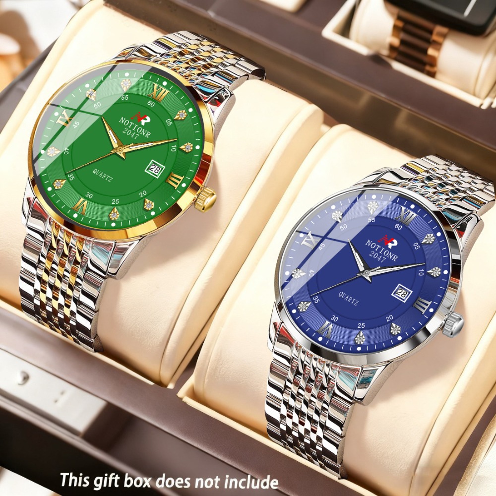 2pcs Classic Men's Quartz Watc - Luxury Watch Strap 评论和价格