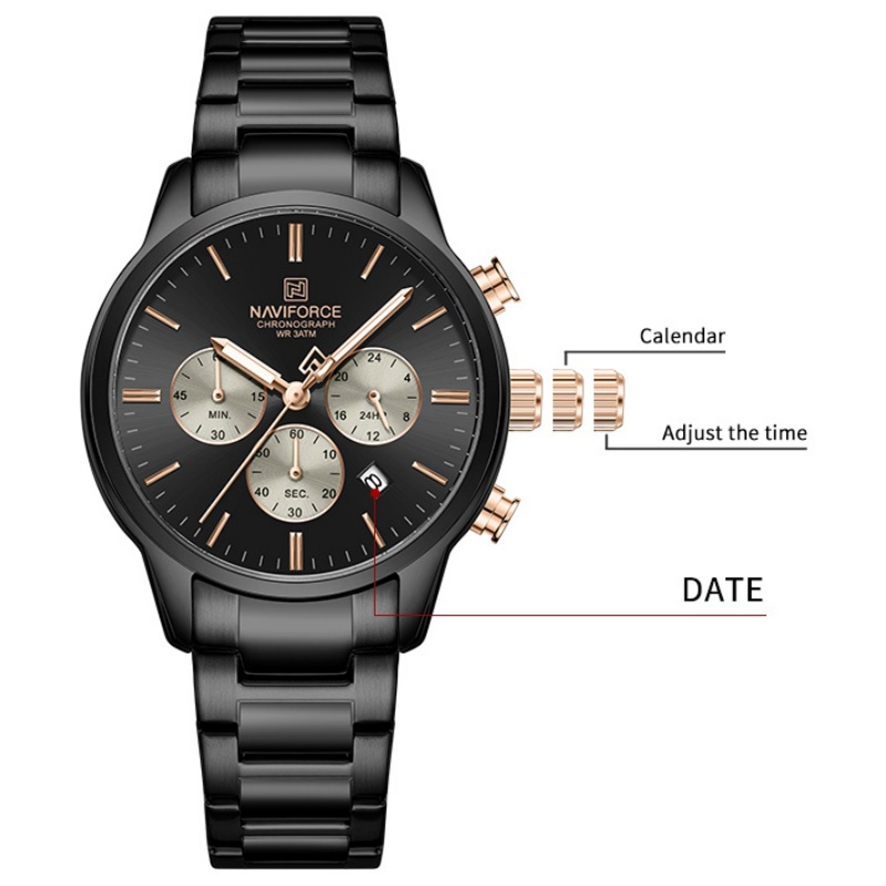NAVIFORCE Men Quartz Chronogra - Luxury Watch Strap 评论和价格