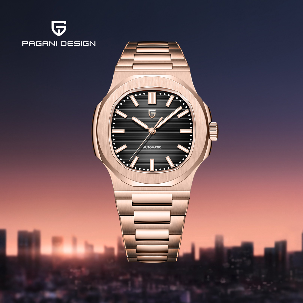 2025 New PAGANI DESIGN Rose Go - Patek Philippe Watch Nautilus 评论和价格
