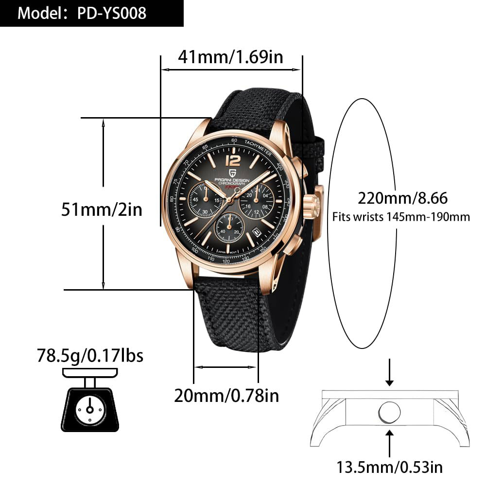 PAGANI DESIGN New Mens Watch 4 - Luxury Quartz Watch Brands 评论和价格
