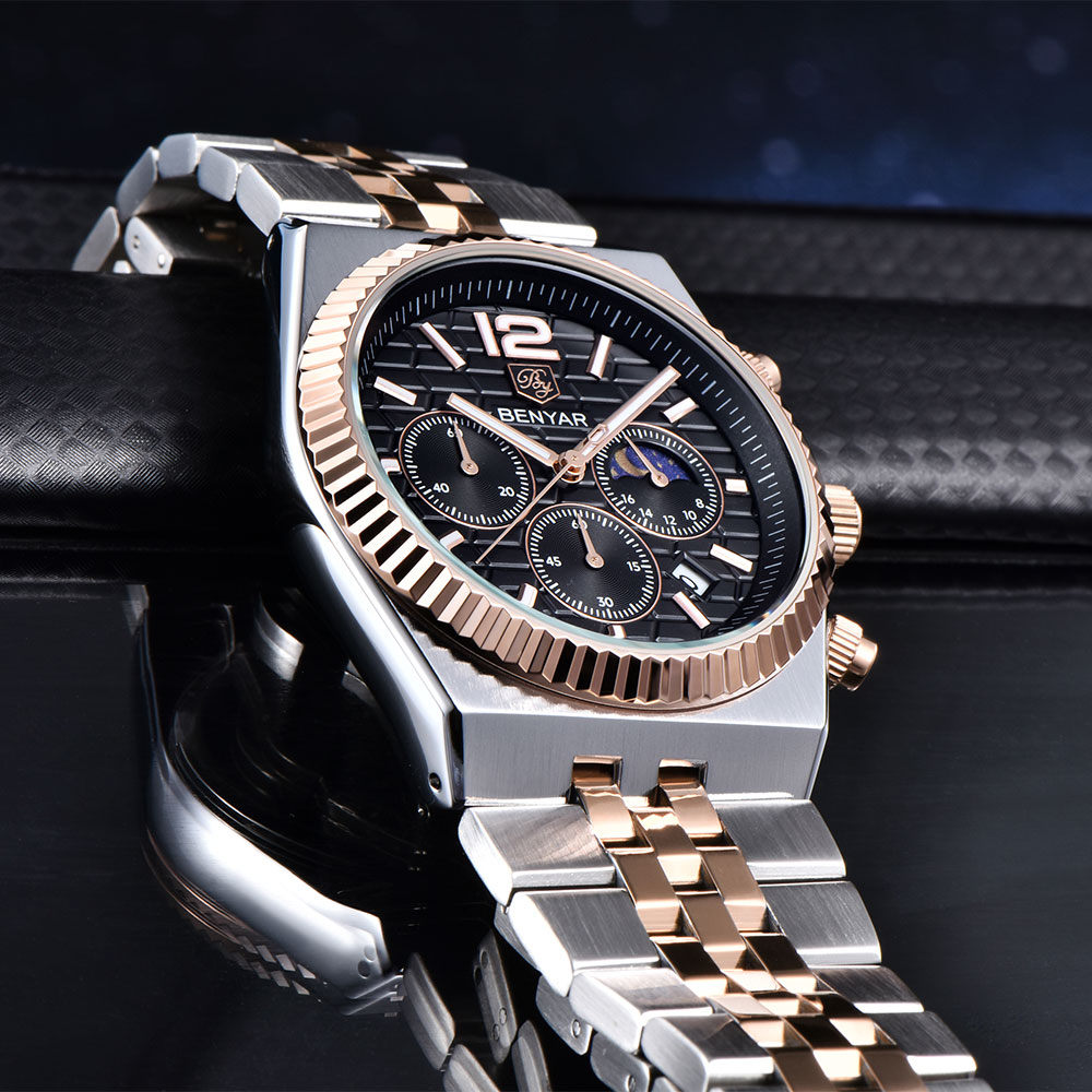 BENYAR Chronograph 40mm Men's  - Luxury Quartz Watch Brands 评论和价格