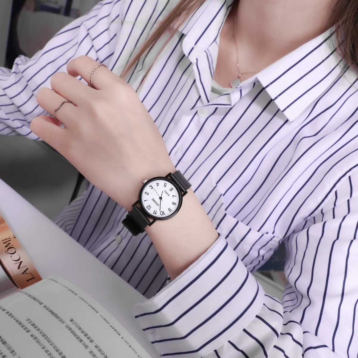 Simple Black Watch Quartz Watc - Luxury Watch Lady 评论和价格
